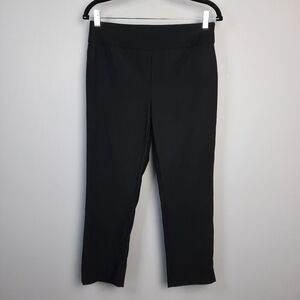 Chico's So Slimming Solid Black Pull On Crop Ponte Pants size 4